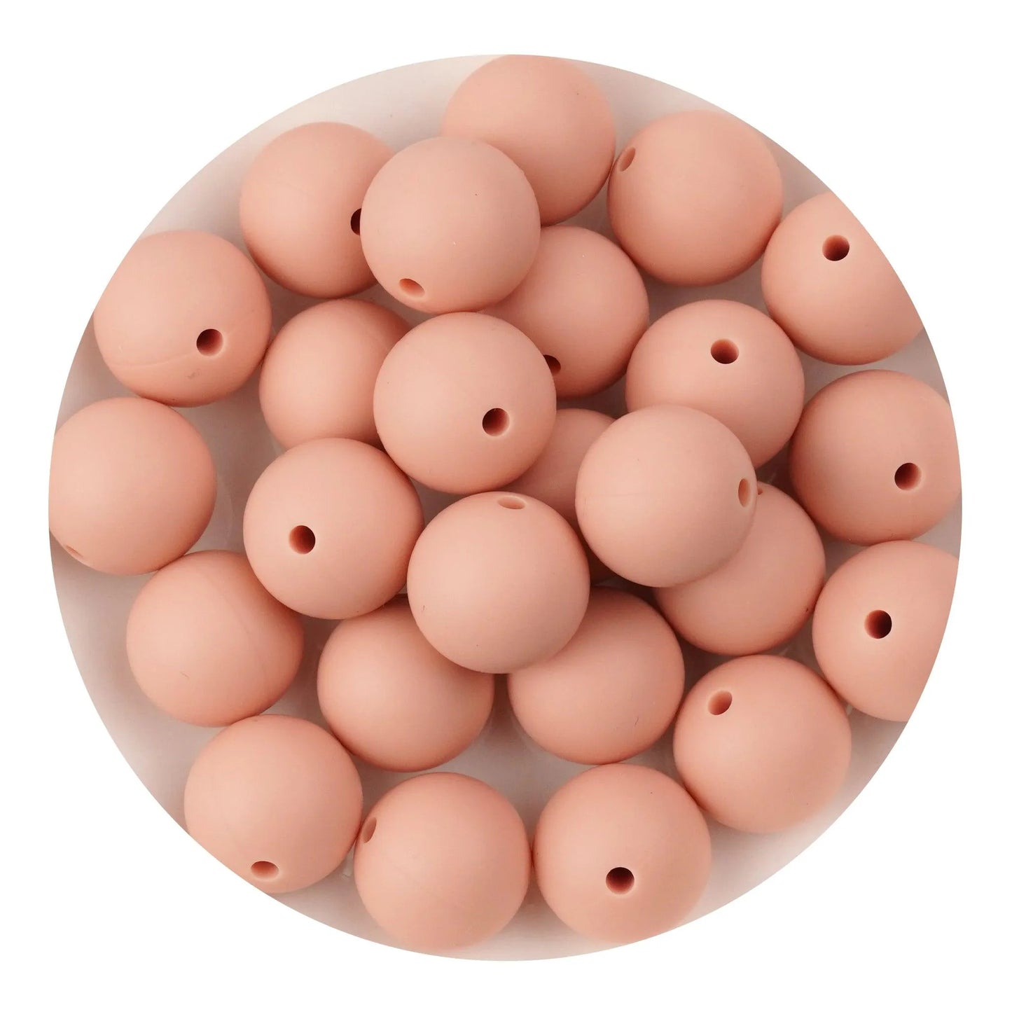 Master Maker Crafts -  Silicone Bead Round - Peachy (5 Beads - 15mm)