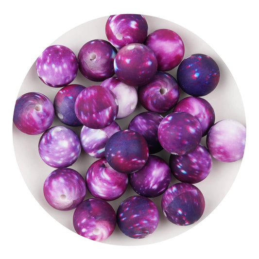 Master Maker Crafts -  Silicone Bead Round - Sky (5 Beads - 15mm)