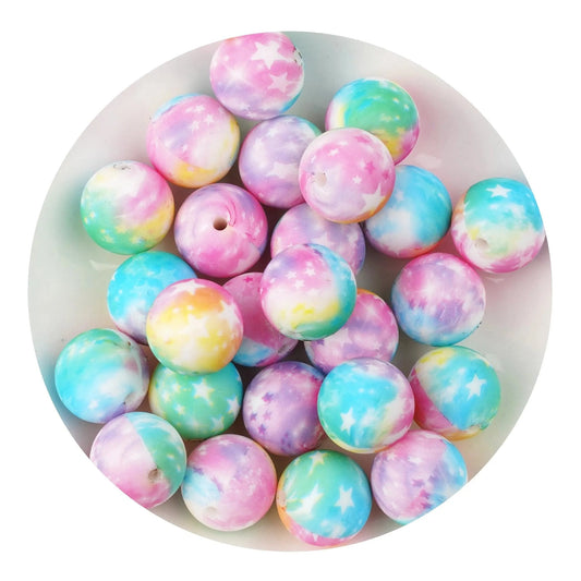Master Maker Crafts -  Silicone Bead Round - Star (5 Beads - 15mm)