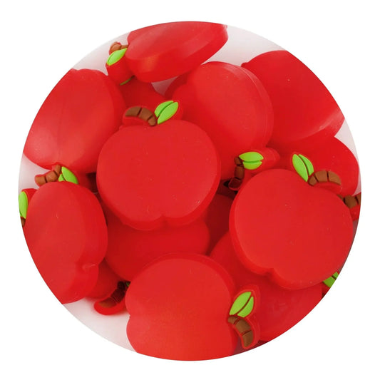Master Maker Crafts -  Silicone Focal Bead Apple - Red (5 Beads)