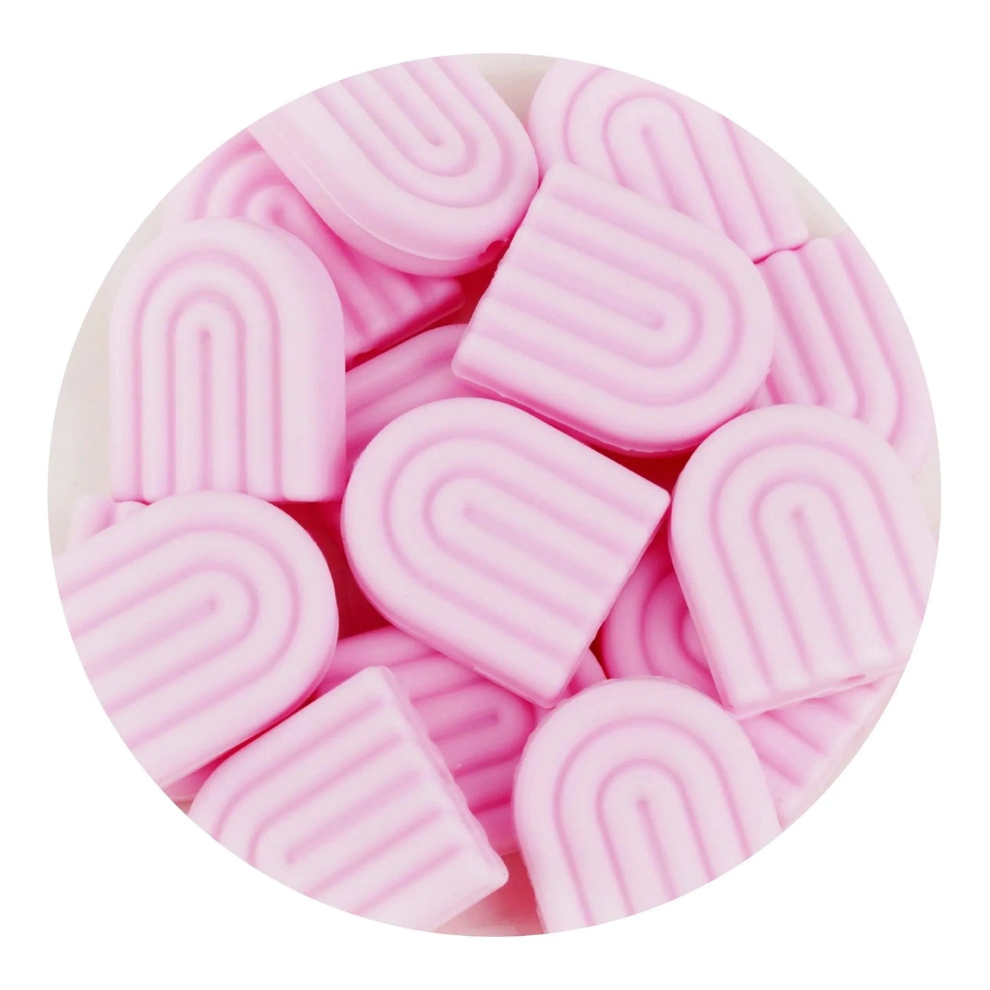 Master Maker Crafts -  Silicone Focal Bead Arch - Baby Pink (5 Beads)