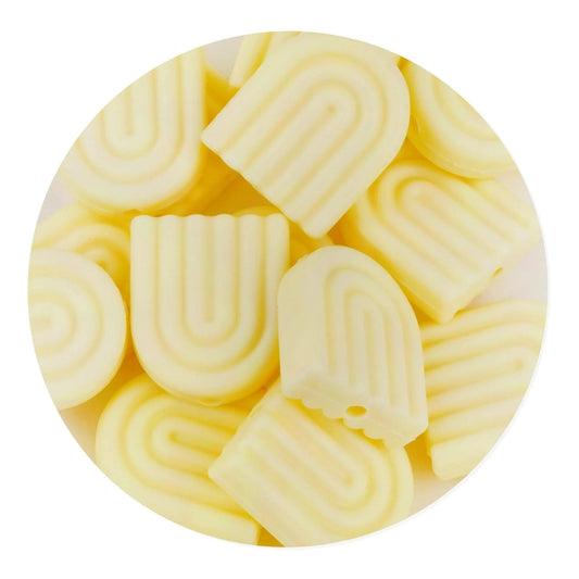 Master Maker Crafts -  Silicone Focal Bead Arch - Cream Yellow (5 Beads)