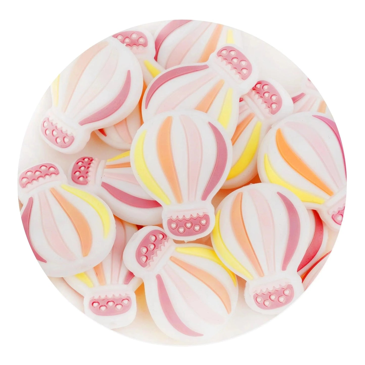 Master Maker Crafts -  Silicone Focal Bead Balloon - Pink (5 Beads)