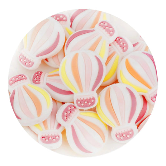 Master Maker Crafts -  Silicone Focal Bead Balloon - Pink (5 Beads)