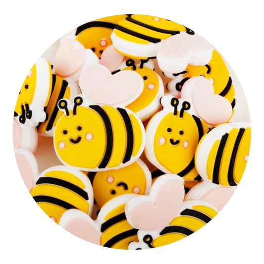 Master Maker Crafts -  Silicone Focal Bead Bee - Yellow (5 Beads)