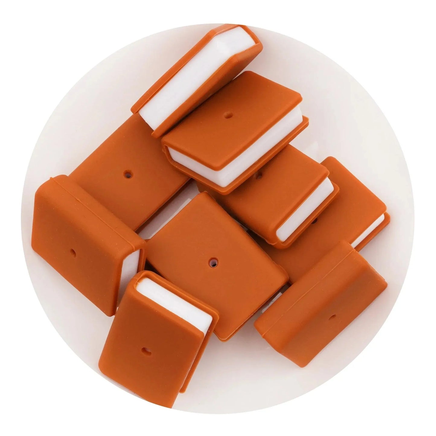 Master Maker Crafts -  Silicone Focal Bead Book - Brown (5 Beads)