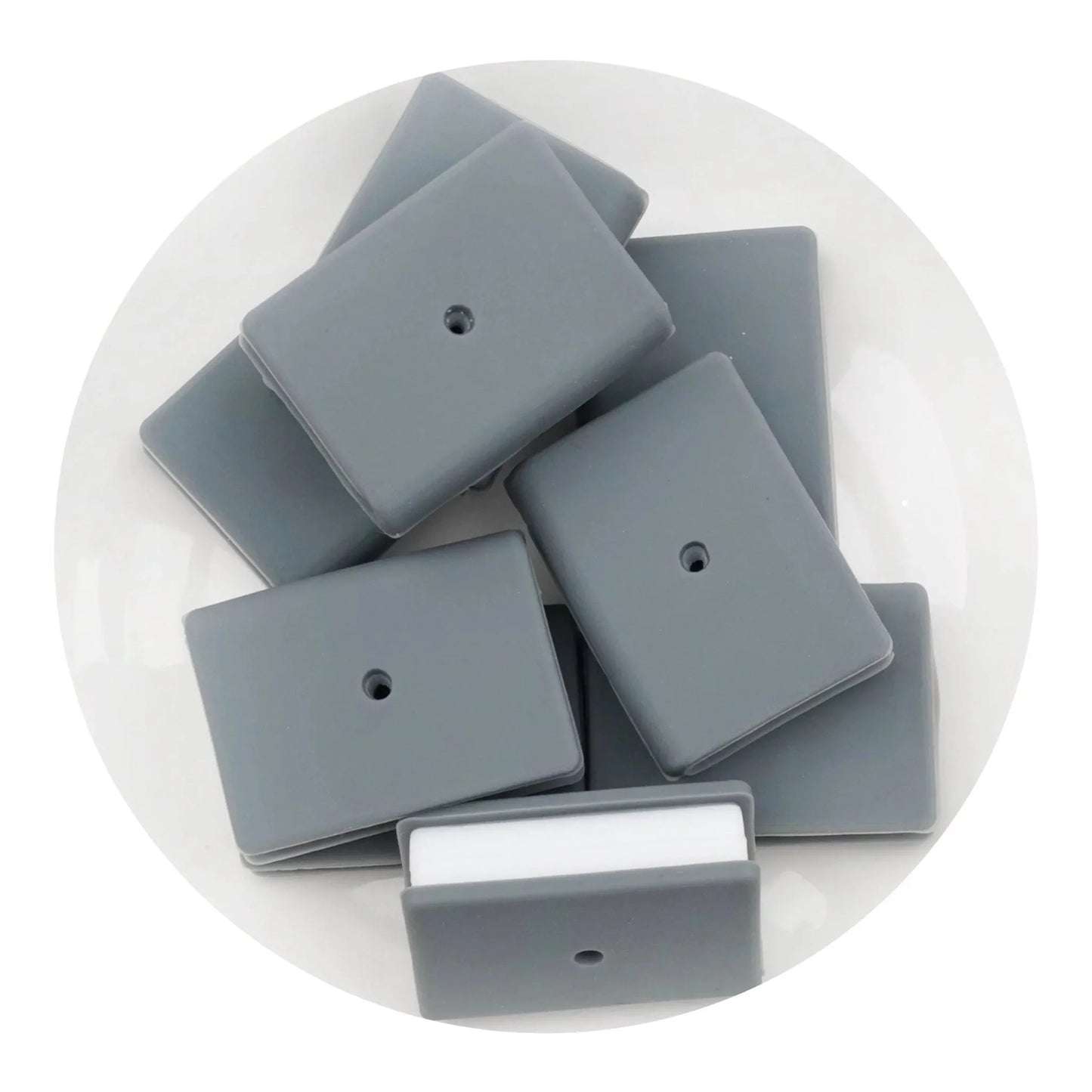 Master Maker Crafts -  Silicone Focal Bead Book - Gray (5 Beads)