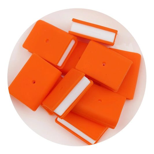 Master Maker Crafts -  Silicone Focal Bead Book - Orange (5 Beads)