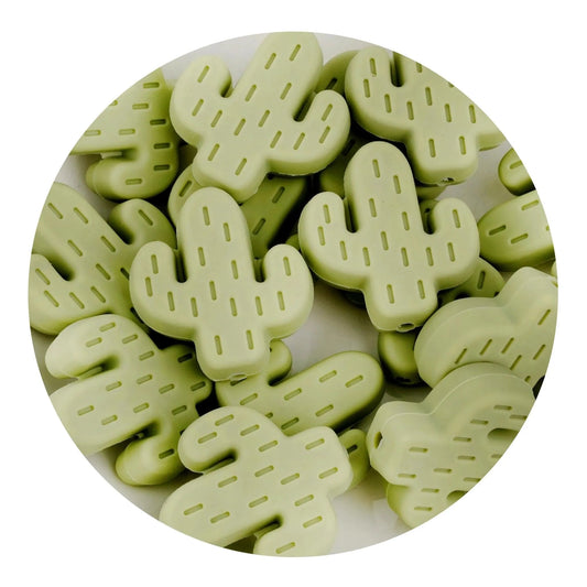Master Maker Crafts -  Silicone Focal Bead Cactus - Lint (5 Beads)