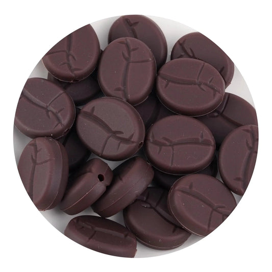 Master Maker Crafts -  Silicone Focal Bead Coffee Beans - Brown (5 Beads)