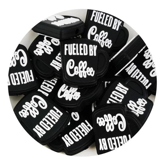 Master Maker Crafts -  Silicone Focal Bead Coffee Fuel - Black (5 Beads)