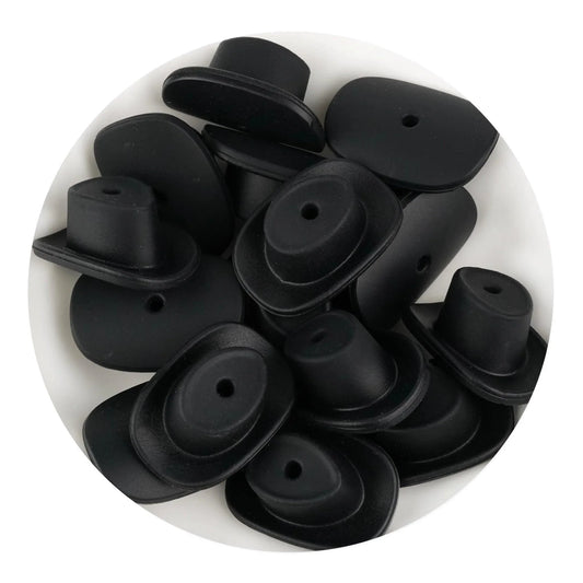 Master Maker Crafts -  Silicone Focal Bead Cowboy Hat - Black (5 Beads)