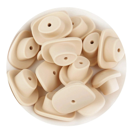 Master Maker Crafts -  Silicone Focal Bead Cowboy Hat - Navajo White (5 Beads)