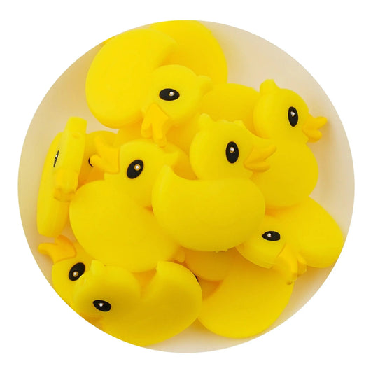 Master Maker Crafts -  Silicone Focal Bead - Duck Yellow (5 Beads)