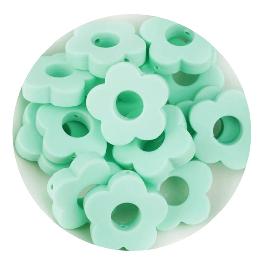 Master Maker Crafts -  Silicone Focal Bead Flower - Mint (5 Beads)