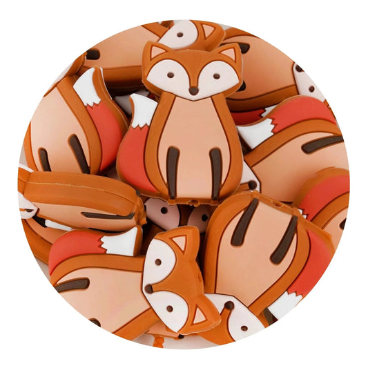 Master Maker Crafts -  Silicone Focal Bead Fox - Amber (5 Beads)