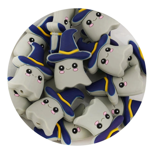 Master Maker Crafts -  Silicone Focal Bead Ghost - Gray (5 Beads)