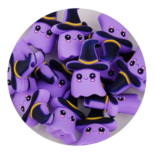 Master Maker Crafts -  Silicone Focal Bead Ghost - Purple (5 Beads)