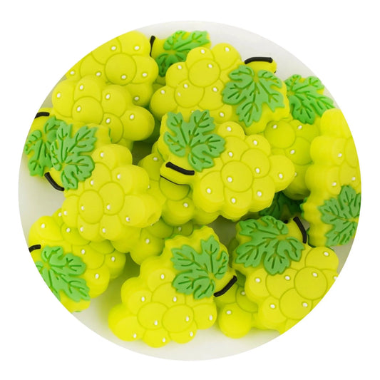 Master Maker Crafts -  Silicone Focal Bead Grape - Green (5 Beads)