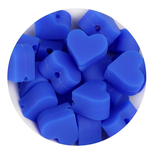 Master Maker Crafts -  Silicone Focal Bead Heart - Navy (5 Beads)