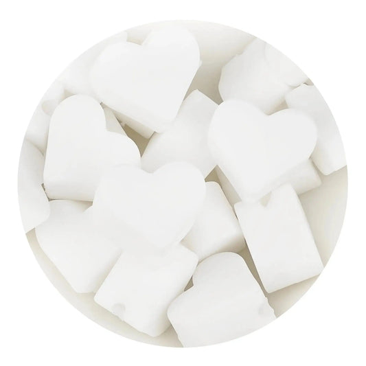 Master Maker Crafts -  Silicone Focal Bead Heart - White (5 Beads)