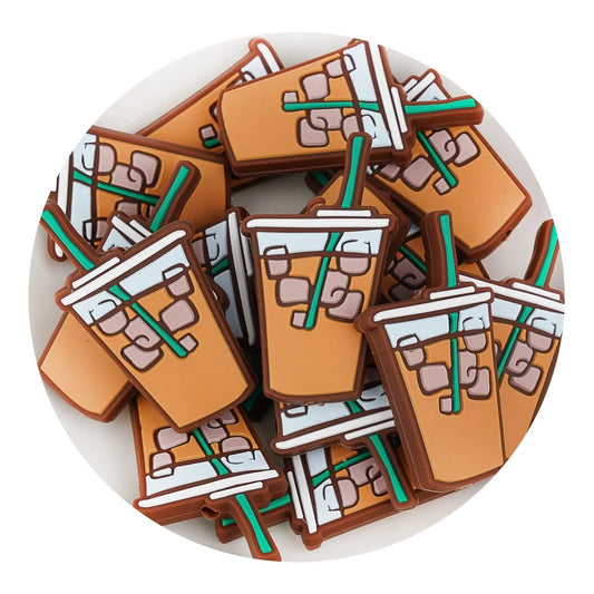 Master Maker Crafts -  Silicone Focal Bead Ice Coffee - Brown (5 Beads)