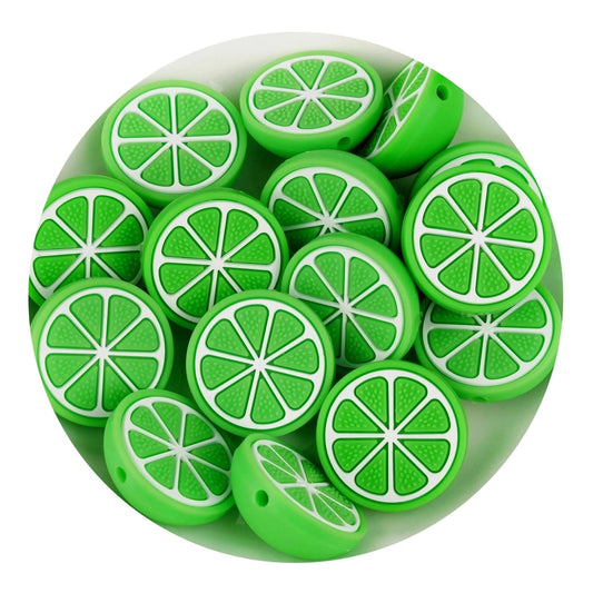 Master Maker Crafts -  Silicone Focal Bead Lemon - Green (5 Beads)