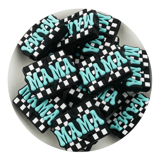 Master Maker Crafts -  Silicone Focal Bead - Mama Rectangle (5 Beads)
