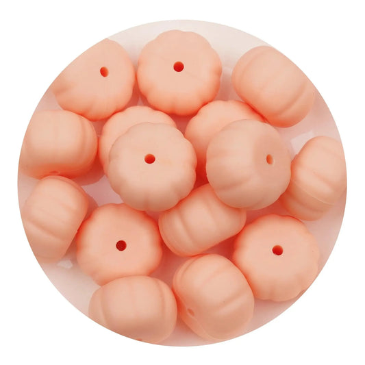 Master Maker Crafts -  Silicone Focal Bead Pumpkin - Light Pink (5 Beads)