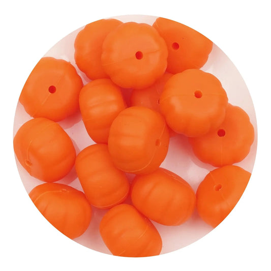 Master Maker Crafts -  Silicone Focal Bead Pumpkin - Orange (5 Beads)