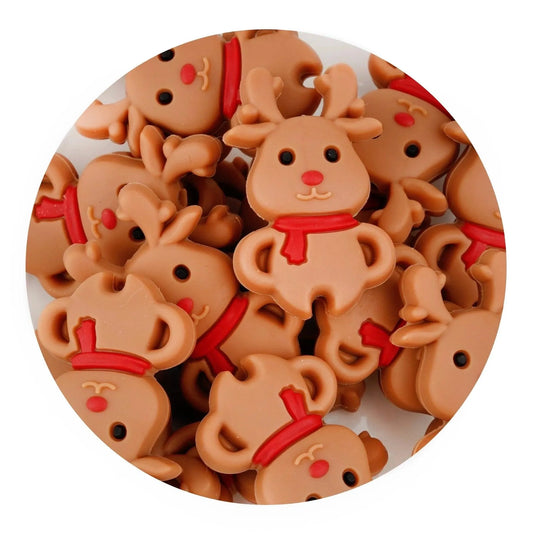 Master Maker Crafts -  Silicone Focal Bead Reindeer (5 Beads)