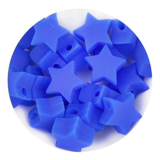 Master Maker Crafts -  Silicone Focal Bead Star - Navy (5 Beads)