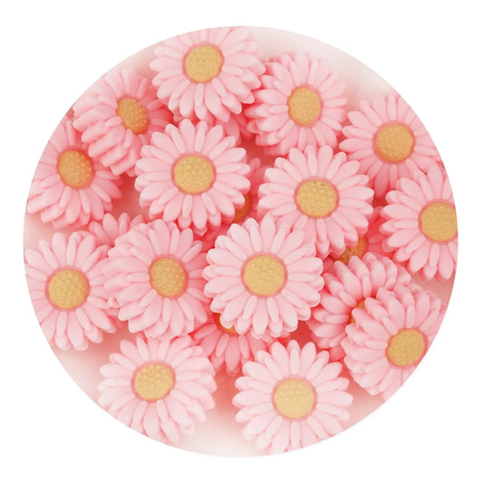 Master Maker Crafts -  Silicone Focal Bead Sunflower - Candy Pink (5 Beads)