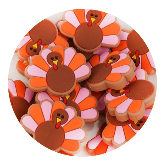 Master Maker Crafts -  Silicone Focal Bead Turkey - Brown (5 Beads)