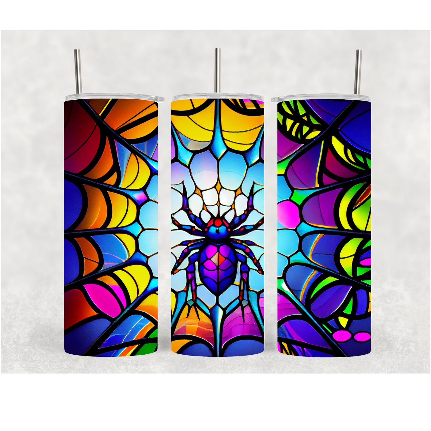 20oz Stained Glass Spider